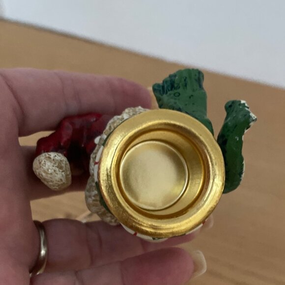 Adorable Snowman Candle Snuffer w Snowflake Handle Smiling w Carrot Nose 10 Inch - Picture 5 of 7